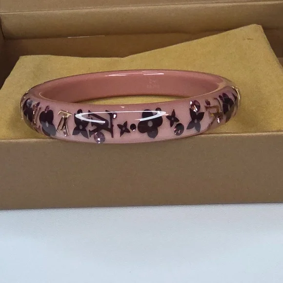Full Incl Louis Vuitton Swarovski Crystal Monogram Resin Bangle! - Picture 3 of 14